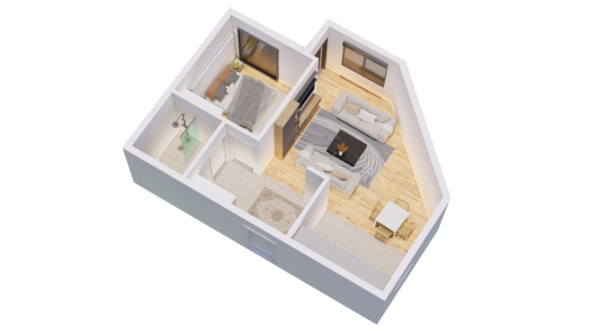 1-Schlafzimmer-Wohnungen in neuer Anlage im Bau, ab 37 m² — Ilino, Bar 10