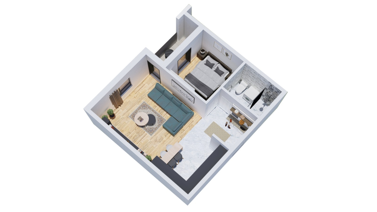 1-Schlafzimmer-Wohnungen in neuer Anlage im Bau, ab 37 m² — Ilino, Bar 9