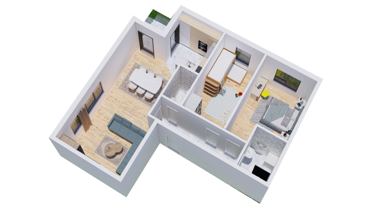 2-bedroom apartments in a new complex under construction, from 54 m² — Ilino, Bar 10