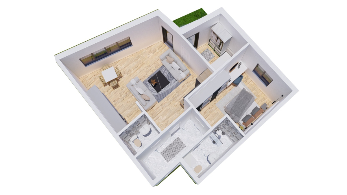 2-bedroom apartments in a new complex under construction, from 54 m² — Ilino, Bar 9
