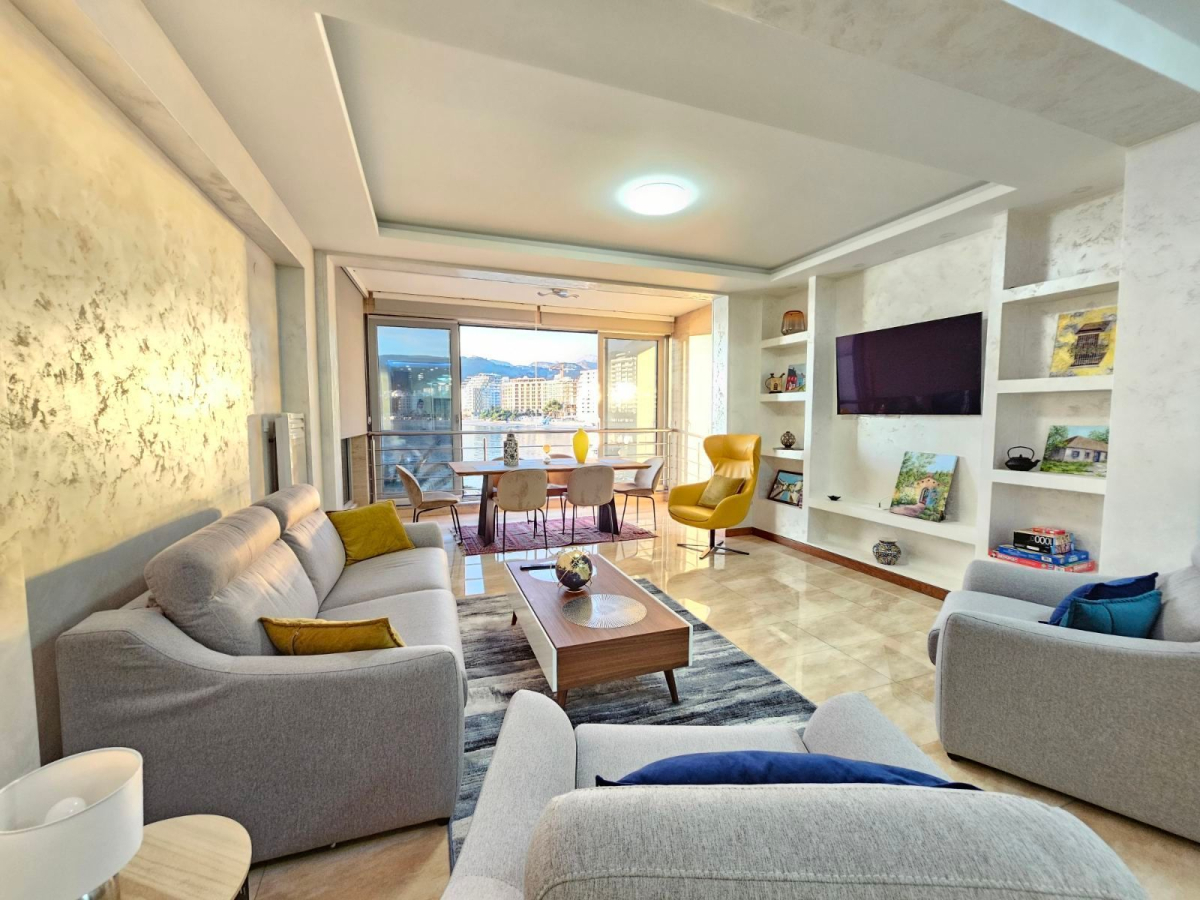 Luxury 2-bedroom apartment 96 m² with panoramic sea view, first line — Rafailovići, Budva 9