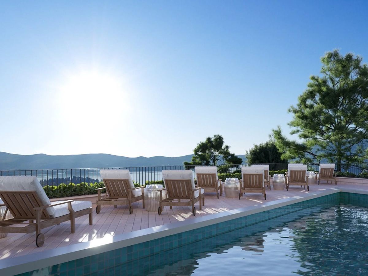 Furnished 2-bedroom apartment 55 m² with parking and pool, Panorama complex — Mažina, Tivat 3