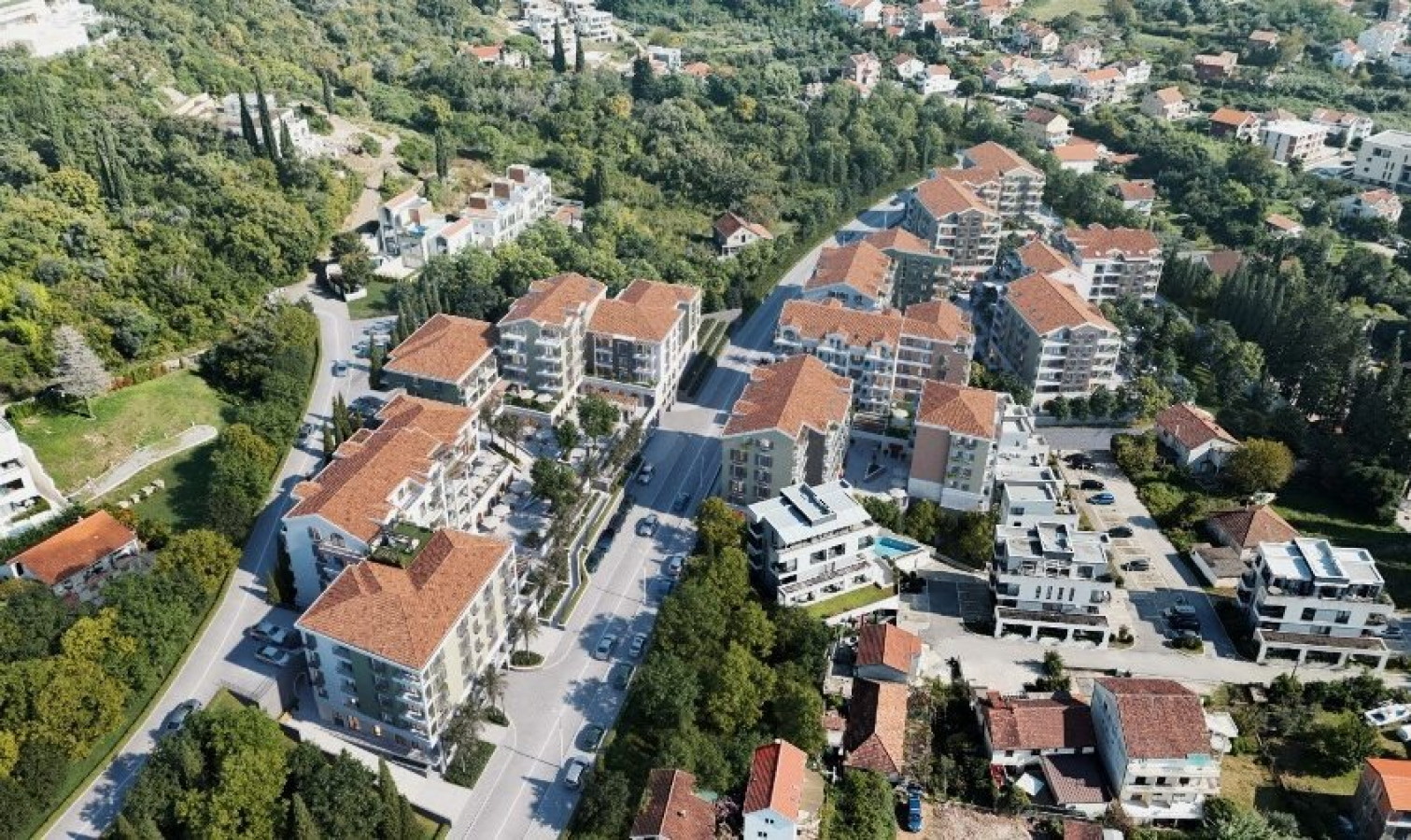 1-bedroom apartment 39 m² under construction with partial sea view, 2nd floor — Donja Lastva, Tivat 2