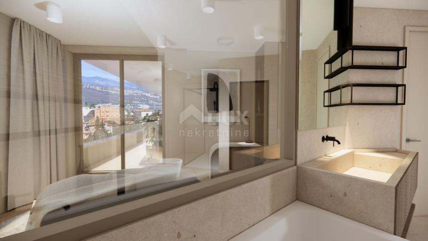 OPATIJA, CENTAR – luksuzan penthouse u centru Opatije, privatna pozicija i krovni bazen, samo 200m o