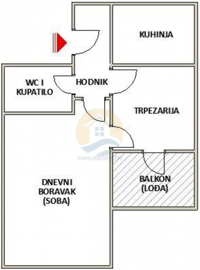 Beautiful one bedroom apartment in Seljanovo, Tivat - Montenegro