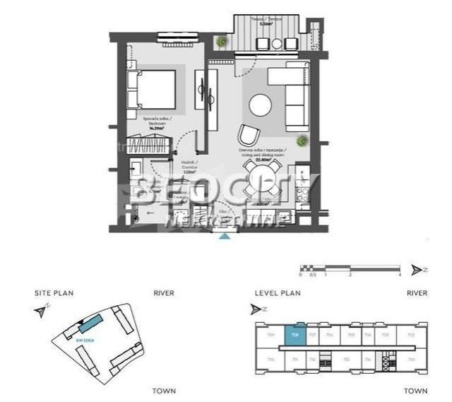 Savski venac, Beograd na vodi, BW Eden, 2. 0, 55m2, 247000EUR