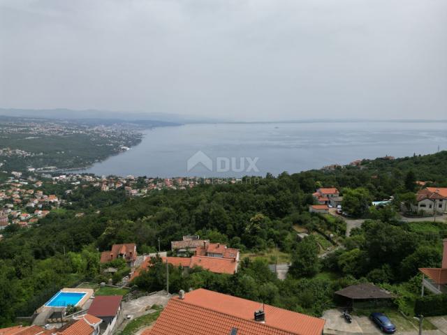 OPATIJA, BREGI - samostojeća kuća 180m2 s panoramskim pogledom na more + okućnica 600m2