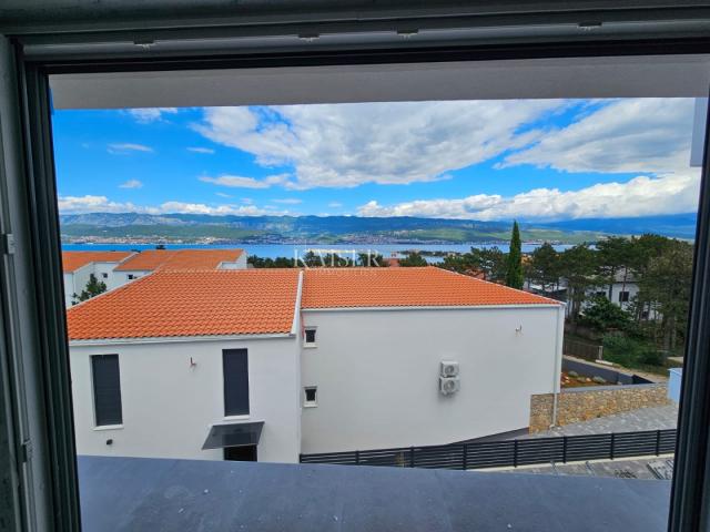 Insel Krk, Polje - wunderschönes Penthouse im Bau mit Meerblick