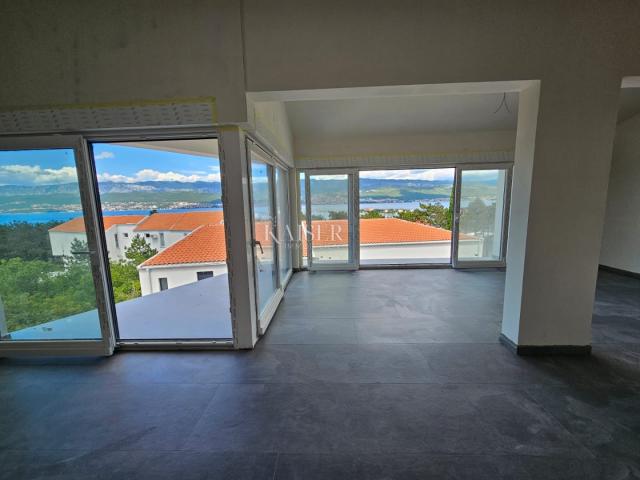 Insel Krk, Polje - wunderschönes Penthouse im Bau mit Meerblick