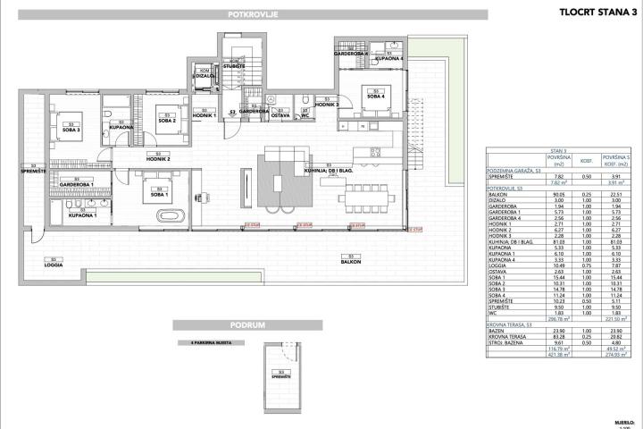 Opatija, Luksuzan penthose s otvorenim pogledom na Kvarner, NKP 274, 93 m2