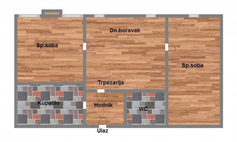 Ulično orijentisan, komforan trosoban stan -73m2 