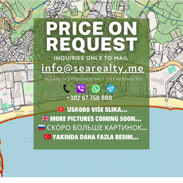 Land for sale Becici 10000m2 urbanised