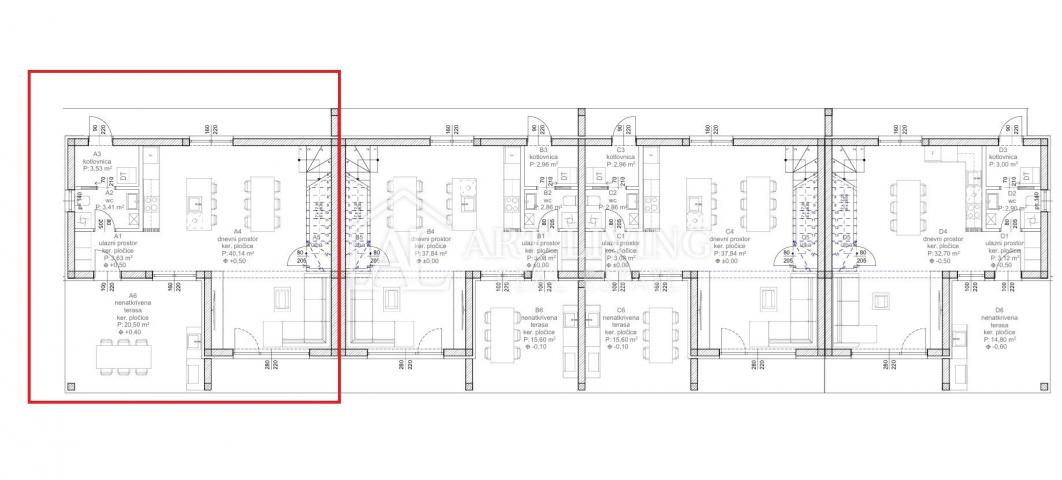 Istrien, Novigrad, Umgebung – Modernes Reihenhaus mit Swimmingpool in der Nähe von Novigrad – NEUBAU