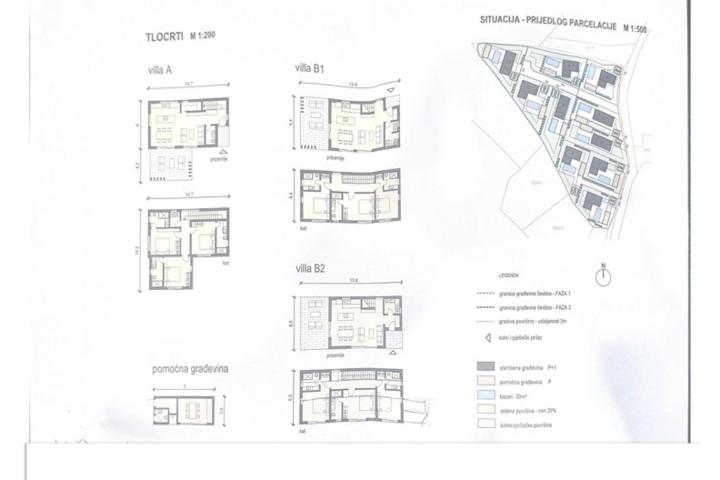 Vodnjan, građevinsko zemljište 500 m2 s projektom i zahtjevom za građevinsku dozvolu