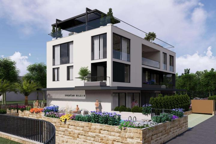 Zadar, Sukošan, predivan trosoban stan na prvom katu, prvi red uz more, NKP 87, 42 m2