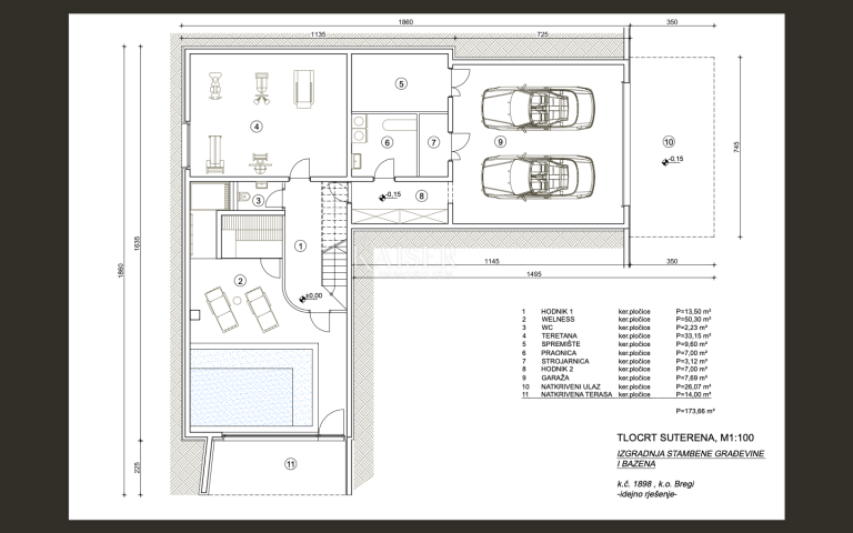 OPATIJA, BREGI, građevinsko zemljište 1054m2