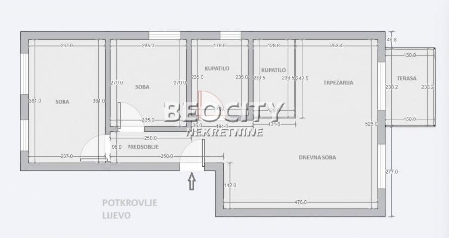 Čukarica, Bele vode, Palisadska 2. deo, 2. 5, 52m2, 110495EUR Uskoro useljivo