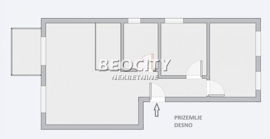 Čukarica, Bele vode, Palisadska 2. deo, 3. 0, 55m2, 117260EUR