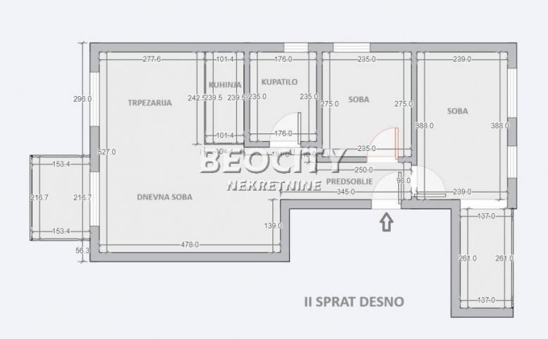 Čukarica, Bele vode, Palisadska 2. deo, 3. 0, 55m2, 117260EUR