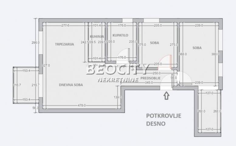 Čukarica, Bele vode, Palisadska 2. deo, 3. 0, 55m2, 117260EUR