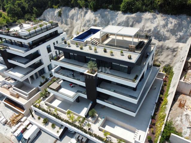 OPATIJA, CENTER - 143m2 exclusive apartment in a new building with private pool, panoramic sea view