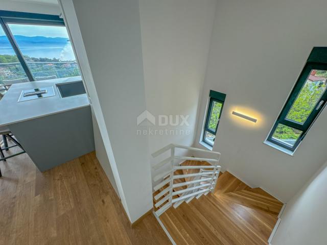 OPATIJA, IKA - Wohnung im Neubau 135m2 + Dachterrasse 77m2, Panoramablick auf das Meer