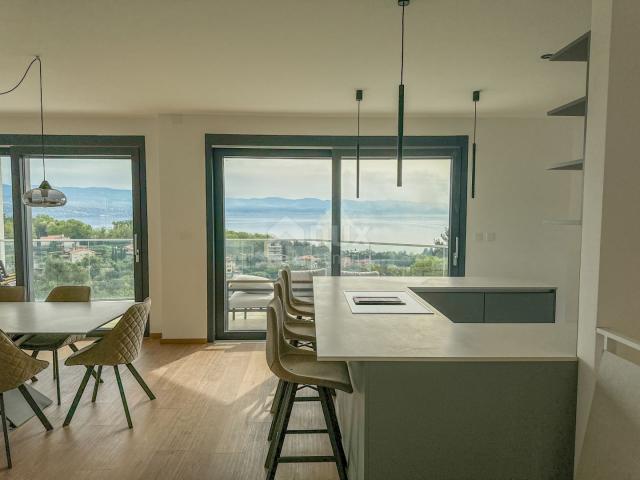 OPATIJA, IKA - Wohnung im Neubau 135m2 + Dachterrasse 77m2, Panoramablick auf das Meer