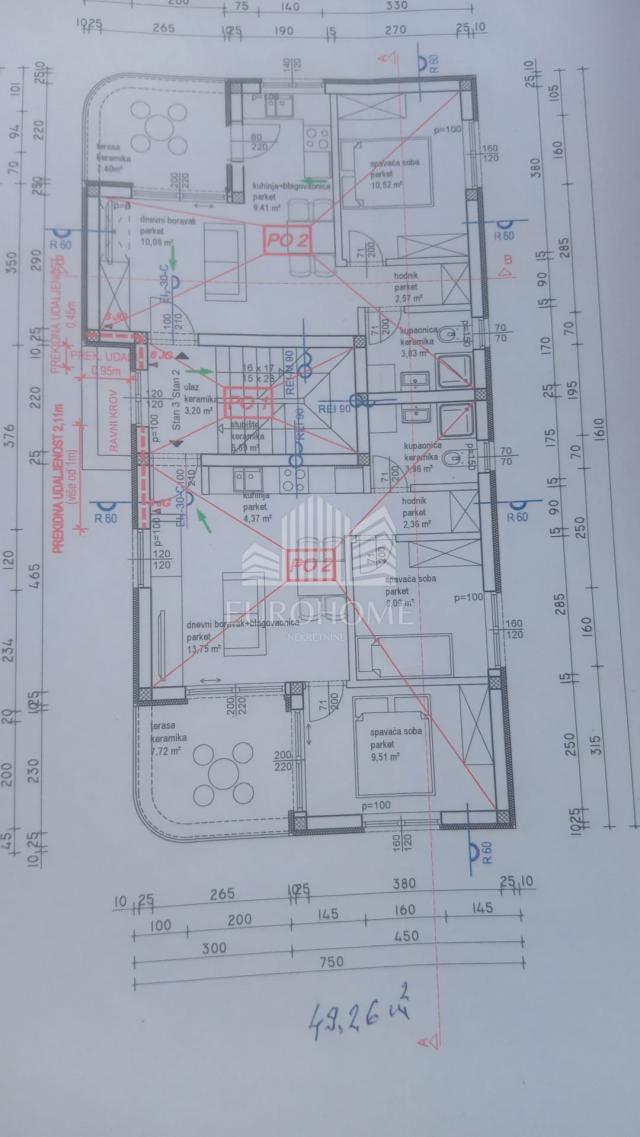 PAG-POVLJANA STAN U NOVOGRADNJI 250 METARA OD MORA