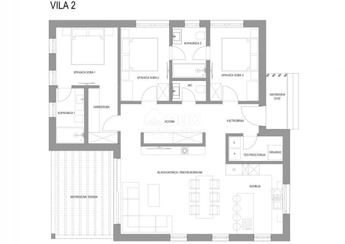 ISTRIEN, SVETVINČENAT – Modernes einstöckiges Haus in einem privaten Komplex