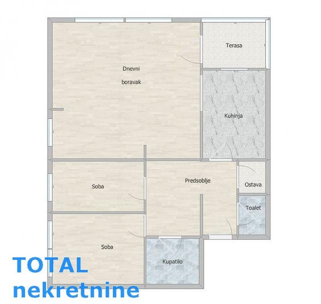 3 Trosoban stan NOVI SAD, 189500€