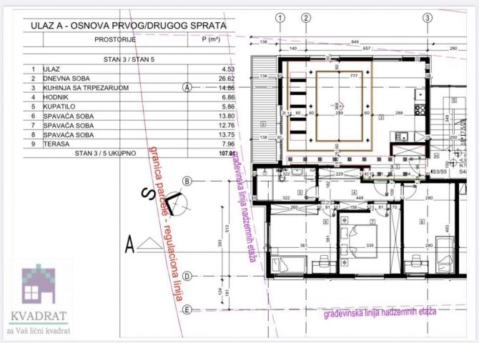 Trosoban stan 107 m², I sprat, Obrenovac, Rvati - 170 000 € (GARAŽNO MESTO) (POVRAT PDV-a)