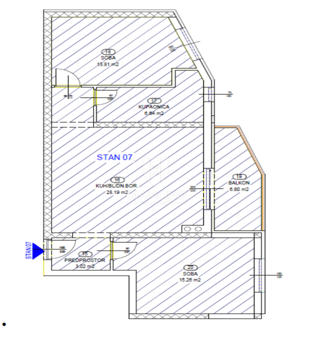 Apartment  Brestovice, Kastav, 86,27m2