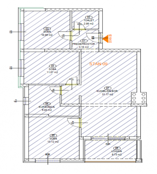 Wohnung Brestovice, Kastav, 86,27m2