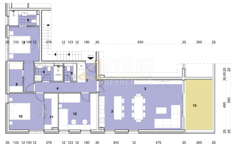 Opatija, Volosko, luksuzni stan, 116. 48m2, 3s+db, terasa, pogled na more