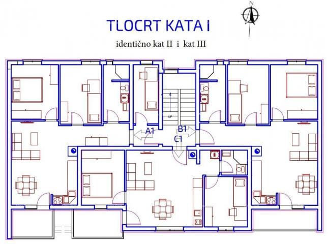 Wohnung Pula. Neues Projekt, Wohnungen im Bau.