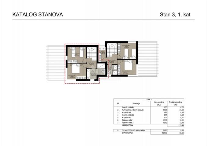 ZADAR, RTINA - Two-story apartment under construction near the sea S3