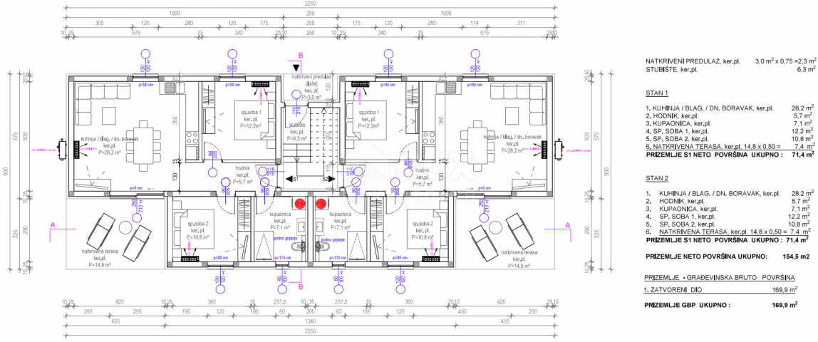 ZADAR, PRIVLAKA – Neubau! Moderne Wohnung 140 Meter vom Strand entfernt! S2