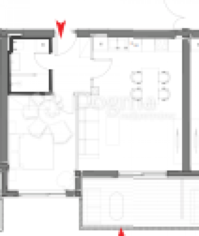 Apartment in a new building with an elevator and a garage, Umag