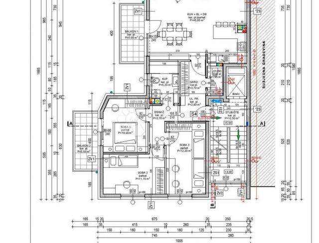 Wohnung Kajzerica, Novi Zagreb - Zapad, 102,50m2