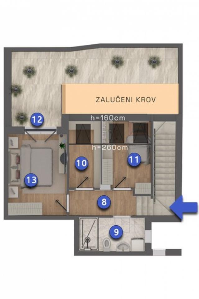 KLISA, 93 m2, Četvorosoban-Duplex sa pdv, Useljiv