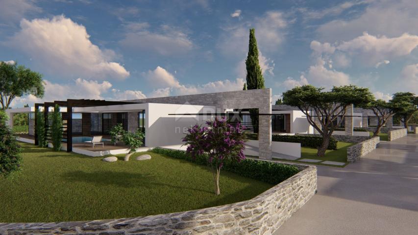 ISTRIA, VODNJAN - Project with permits for 8 villas and construction started