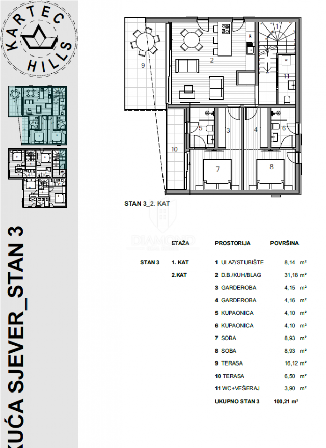 Wohnung Krk, 79,21m2