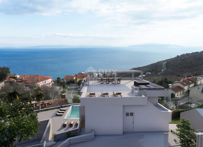 OPATIJA, BREGI - Wohnung 50m2 DB+1S, 1. STOCK mit Panoramablick auf das Meer und Swimmingpool