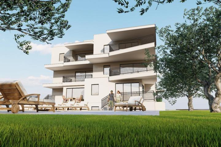 Istra, Umag, Dvosoban stan na drugom katu NKP 58, 75 m2, 400 m od mora 