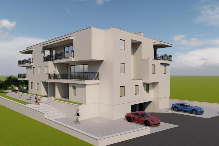 Istra, Umag, Dvosoban stan na drugom katu NKP 58, 75 m2, 400 m od mora 