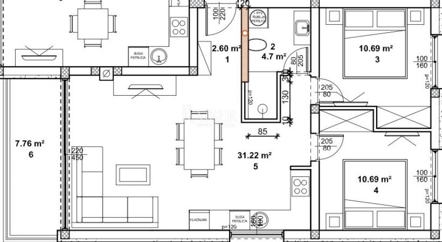 Žminj - new building, 2 bedrooms, 64 m2