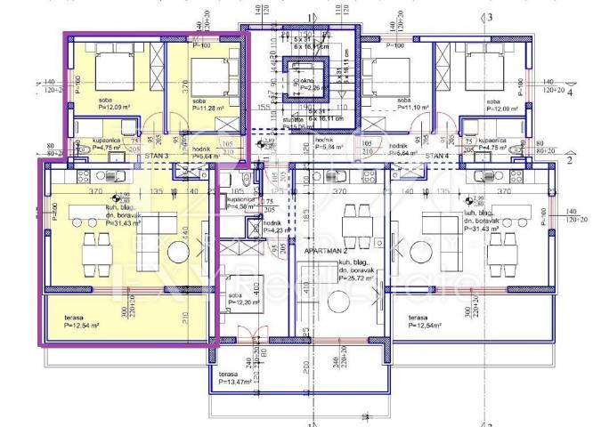 Wohnung Turanj, Sveti Filip I Jakov, 65,23m2