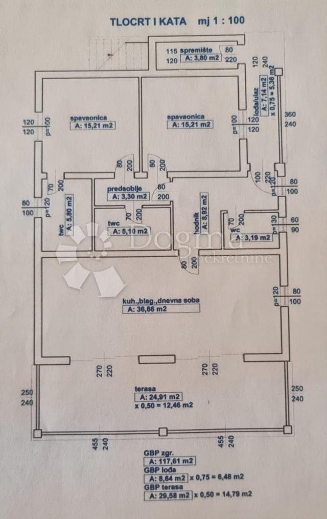 Apartment Banjol, Rab, 117,61m2