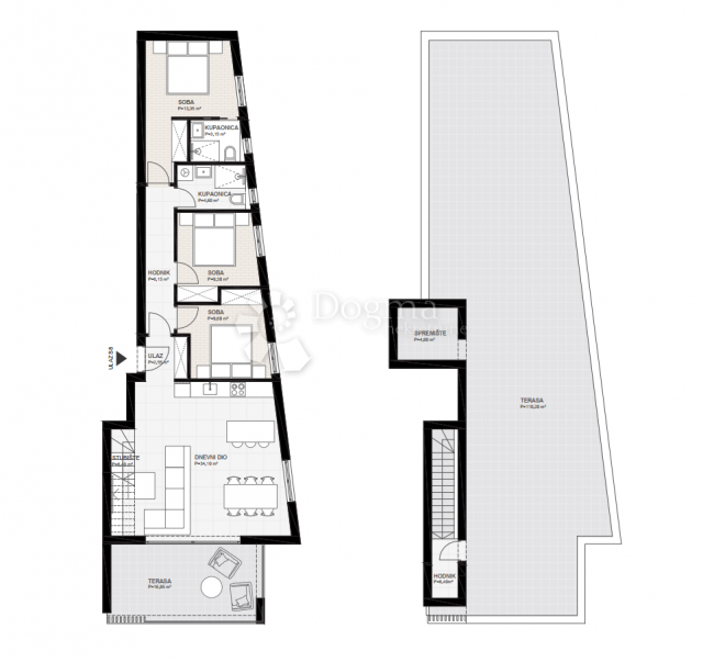 Wohnung Diklo, Zadar, 76,38m2