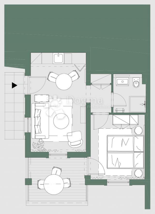 Apartment Kukljica, 39,30m2